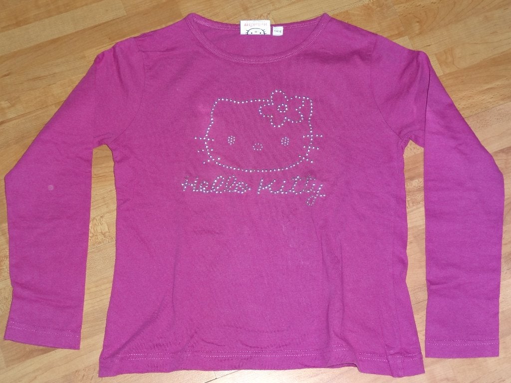 Hello Kitty longsleeve mt 134/140, Kinderen en Baby's, Kinderkleding | Maat 140, Ophalen of Verzenden, Zo goed als nieuw, Meisje