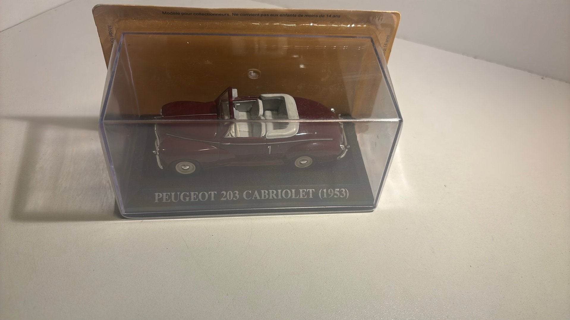 Peugeot 203 cabriolet 1953 die cast 1.43, Hobby en Vrije tijd, Modelauto's | 1:43, Overige merken, Auto, Ophalen of Verzenden