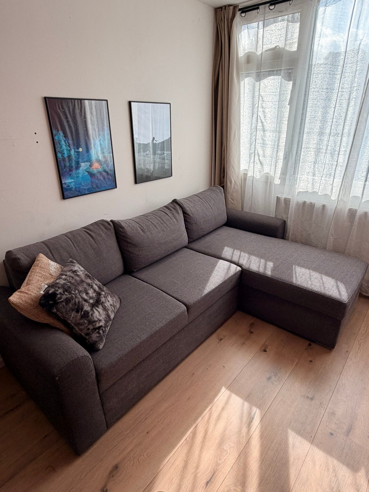 Slaapbank, Huis en Inrichting, Ophalen, Zo goed als nieuw, Vierpersoons of meer, Stof