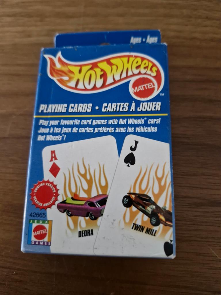 Speelkaarten Hot Wheels van Mattel, Ophalen of Verzenden, Zo goed als nieuw, Speelkaart(en)