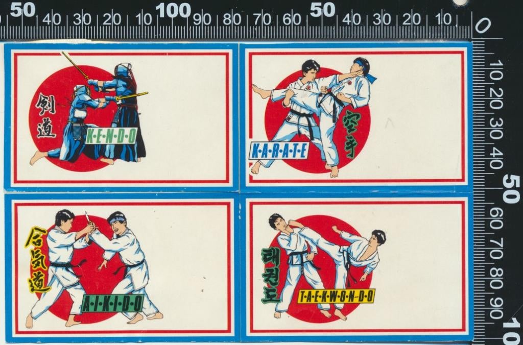 Sticker: Kendo - Karate - Aikido - Taekwondo, Ophalen of Verzenden, Zo goed als nieuw, Sport
