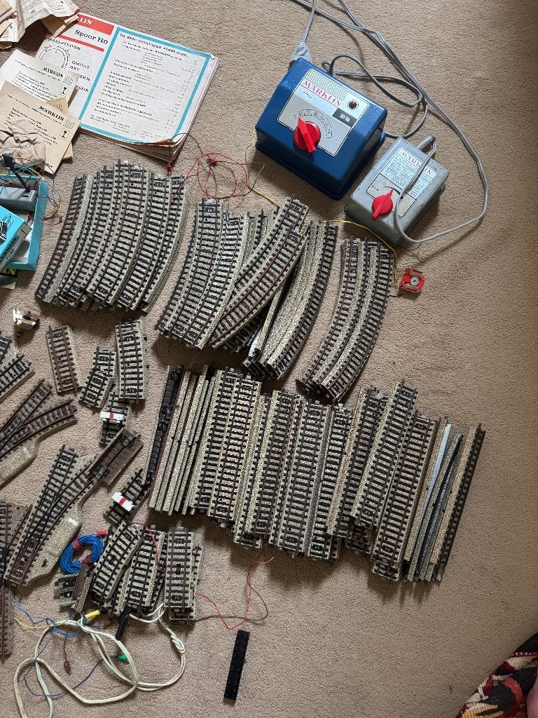 vintage märklin  trein rails, Wisselstroom, Gebruikt, Rails, Ophalen of Verzenden