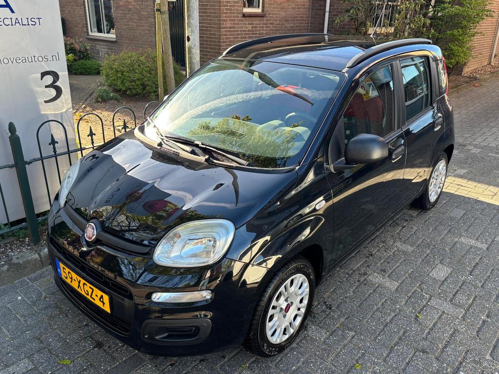 Fiat Panda 0.9 TwinAir Easy Automaat (bj 2012), Auto's, Fiat, Panda, Zwart, Origineel Nederlands, Grijs