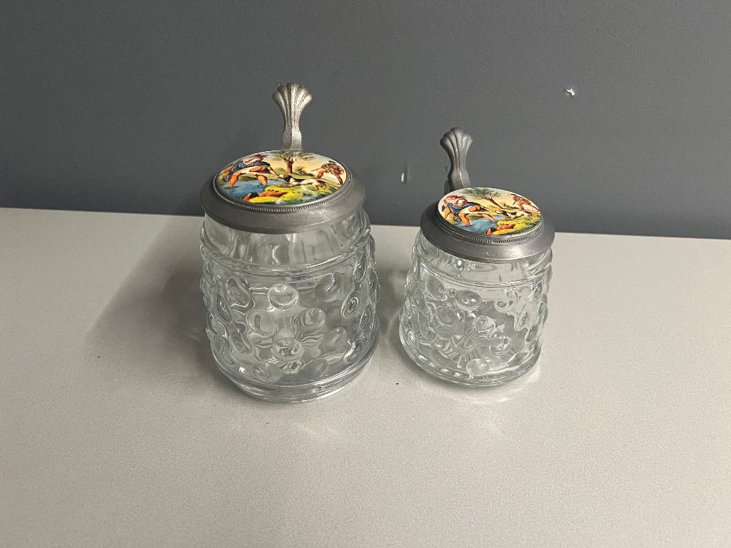 Antieke Duitse bierglazen, Ophalen, Gebruikt, Bierglas