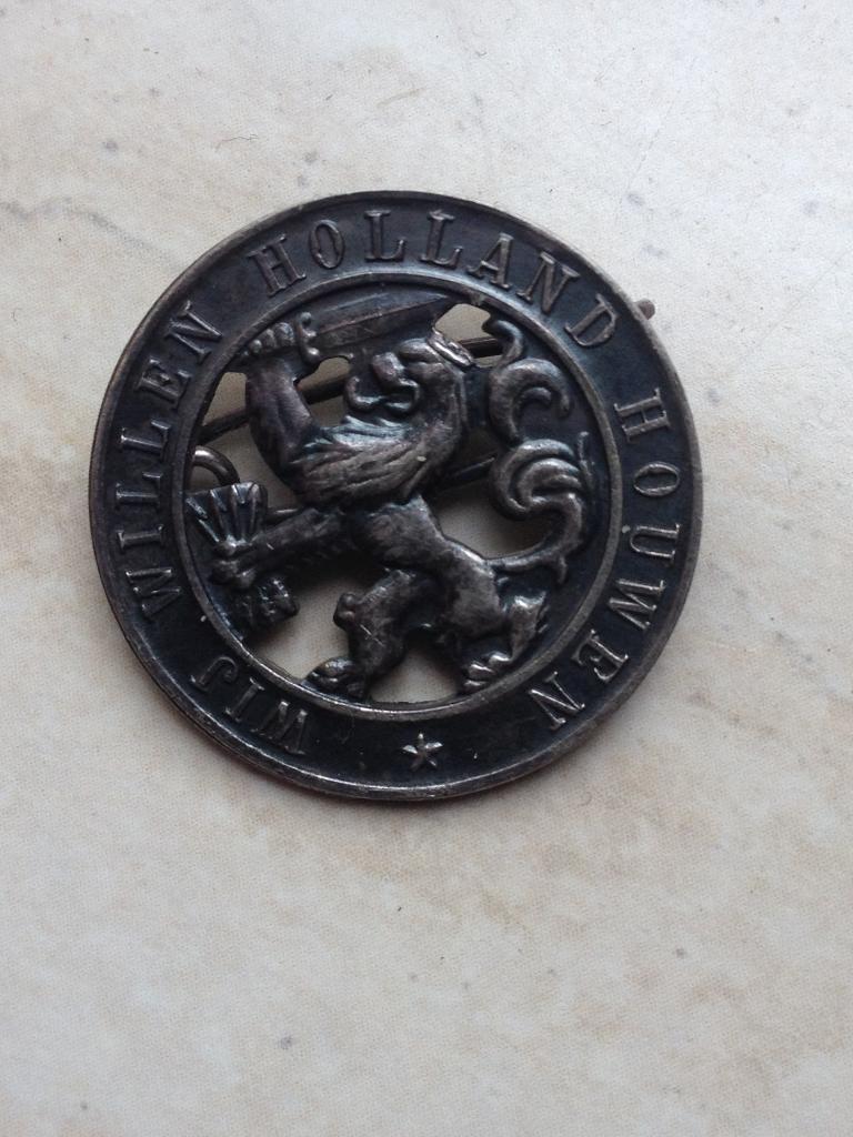 speld, wij willen holland houwen, Verzamelen, Militaria | Tweede Wereldoorlog, Verzenden, Landmacht, Nederland, Embleem of Badge