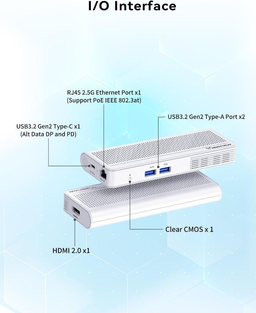 MINISFORUM S100 Mini PC, Alder Lake-N100, 8GB/256GB, Minisforum, 8 GB, Ophalen of Verzenden, Intel Pentium
