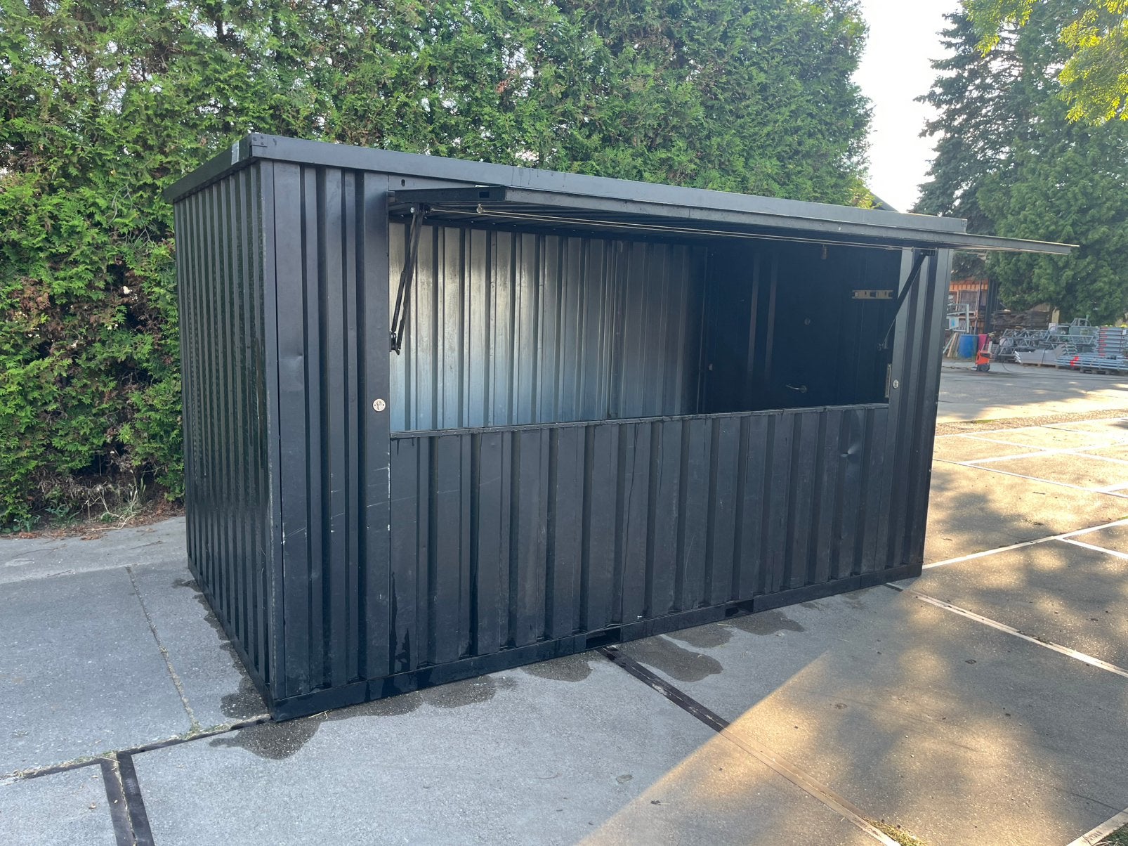 Barcontainer 4x2 m, Tuin en Terras, Tuinhuizen, Zo goed als nieuw, Schuur, Ophalen