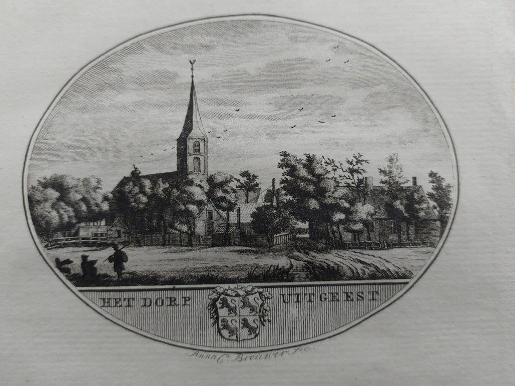 67 / Uitgeest Gravure uit 1793 van Oleffen & Bakker, Ophalen of Verzenden