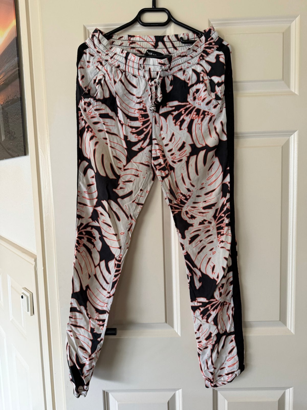 Eksept by Shoeby broek met tropische print, maat S, Zwart, Ophalen of Verzenden, Maat 36 (S), Lang