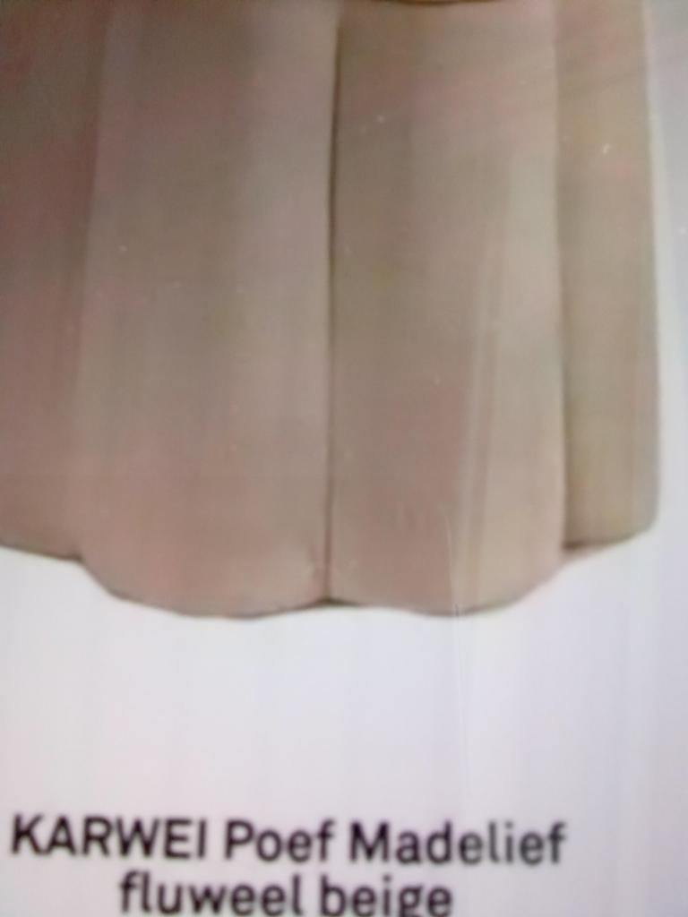 Poef madelief, Ophalen, Beige, Rond, Minder dan 25 cm