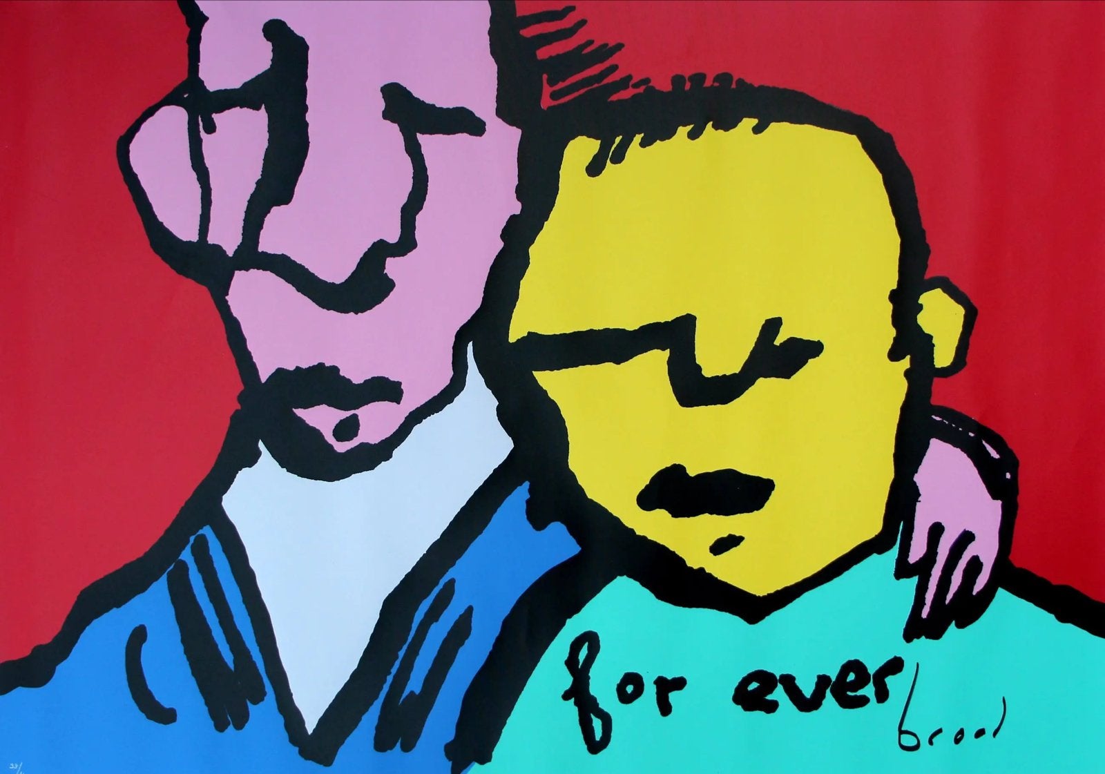 Herman Brood - For ever, Figuren, Zeefdruk, Ophalen of Verzenden, Gesigneerd
