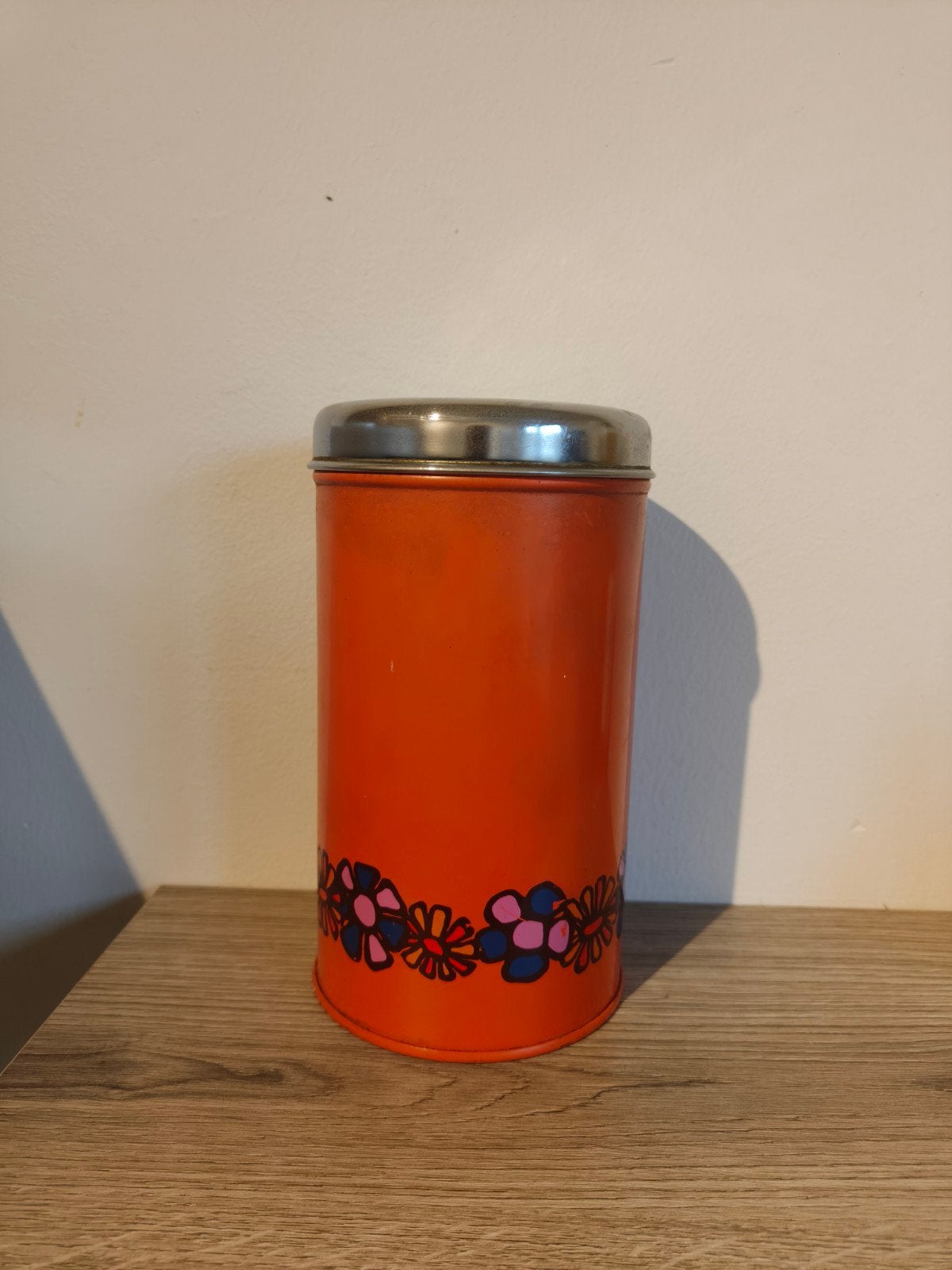 Vintage Brabantia Voorraadbus met Bloemenprint, Ophalen of Verzenden