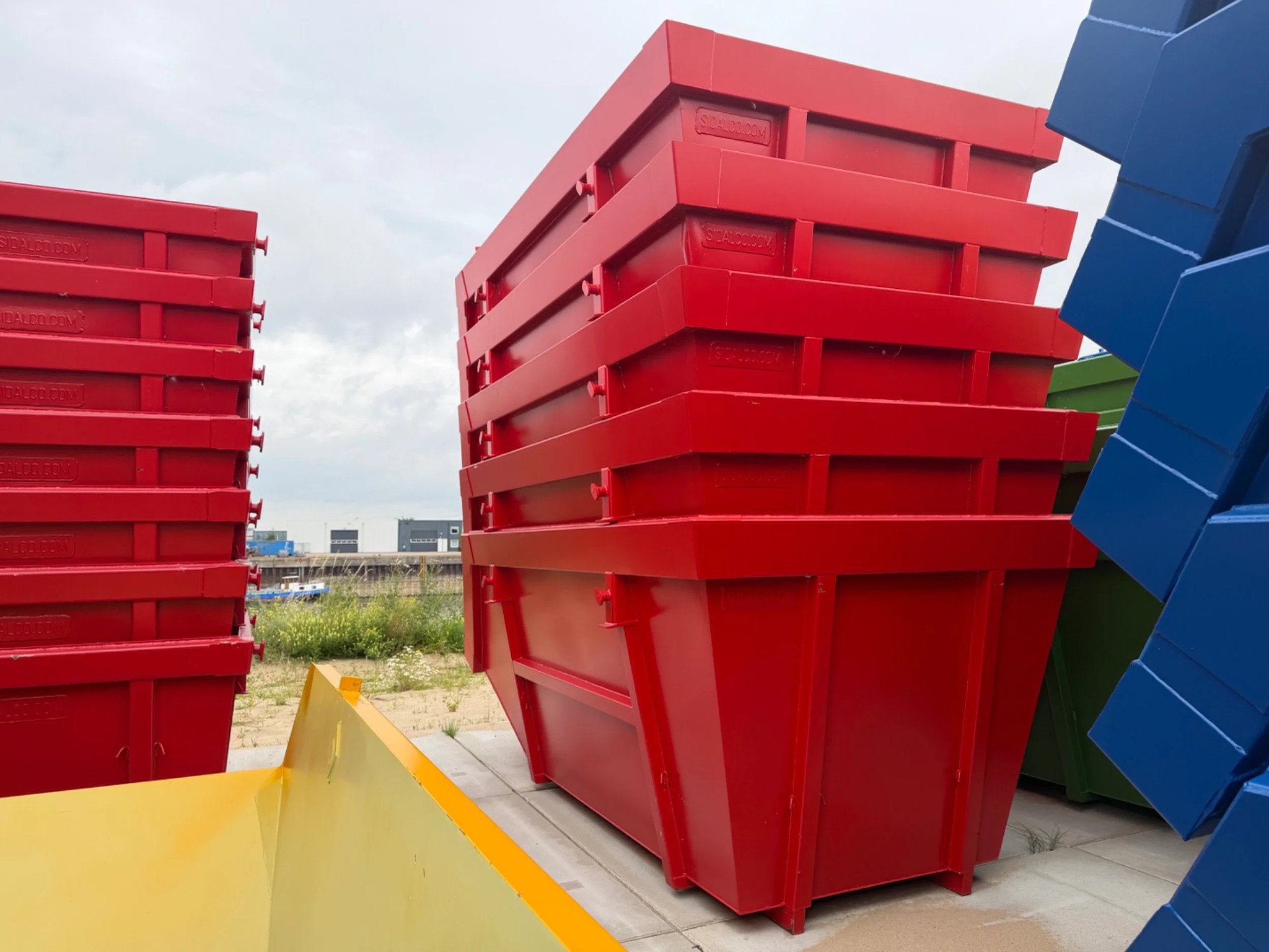 Sidalco 9m3 portaalarm container rood