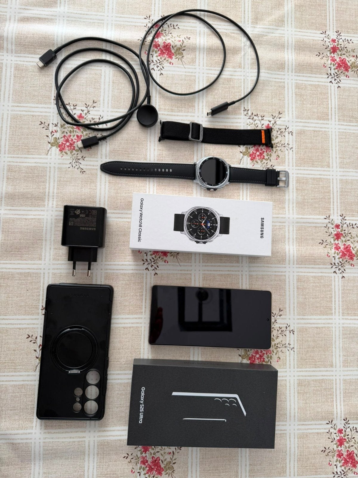 Samsung Galaxy S25 Ultra 1TB+ Galaxy Watch 8 Classic LTE, Ophalen, Overige modellen, Zwart, Touchscreen