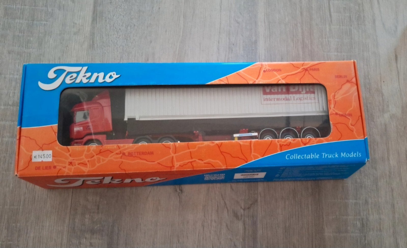 Tekno Scania R-serie Van Dijk Intermodal Logistics, Overige merken, 1:32 tot 1:50, Nieuw, Ophalen of Verzenden