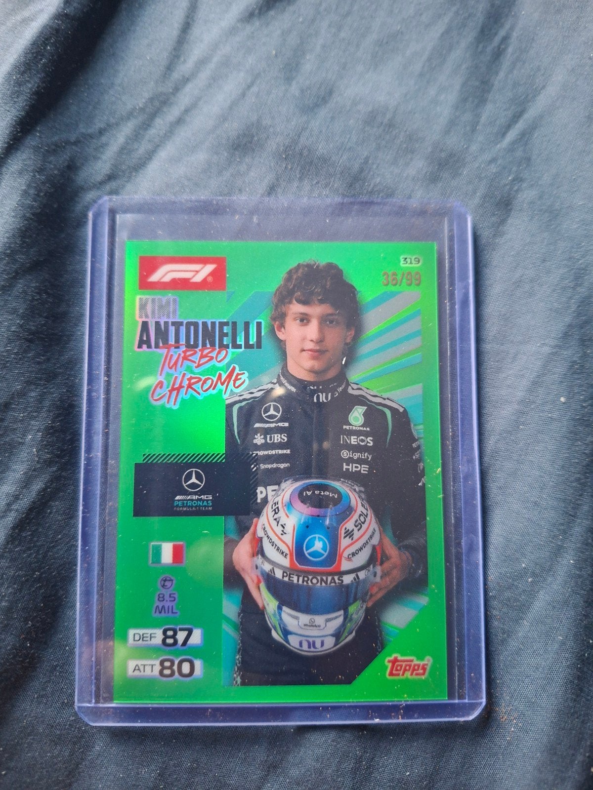 Kimi Antonelli Turbo Chrome F1 Topps 2026 Kaart 36/99, Ophalen of Verzenden, Nieuw, Overige sporten, Spelerskaart