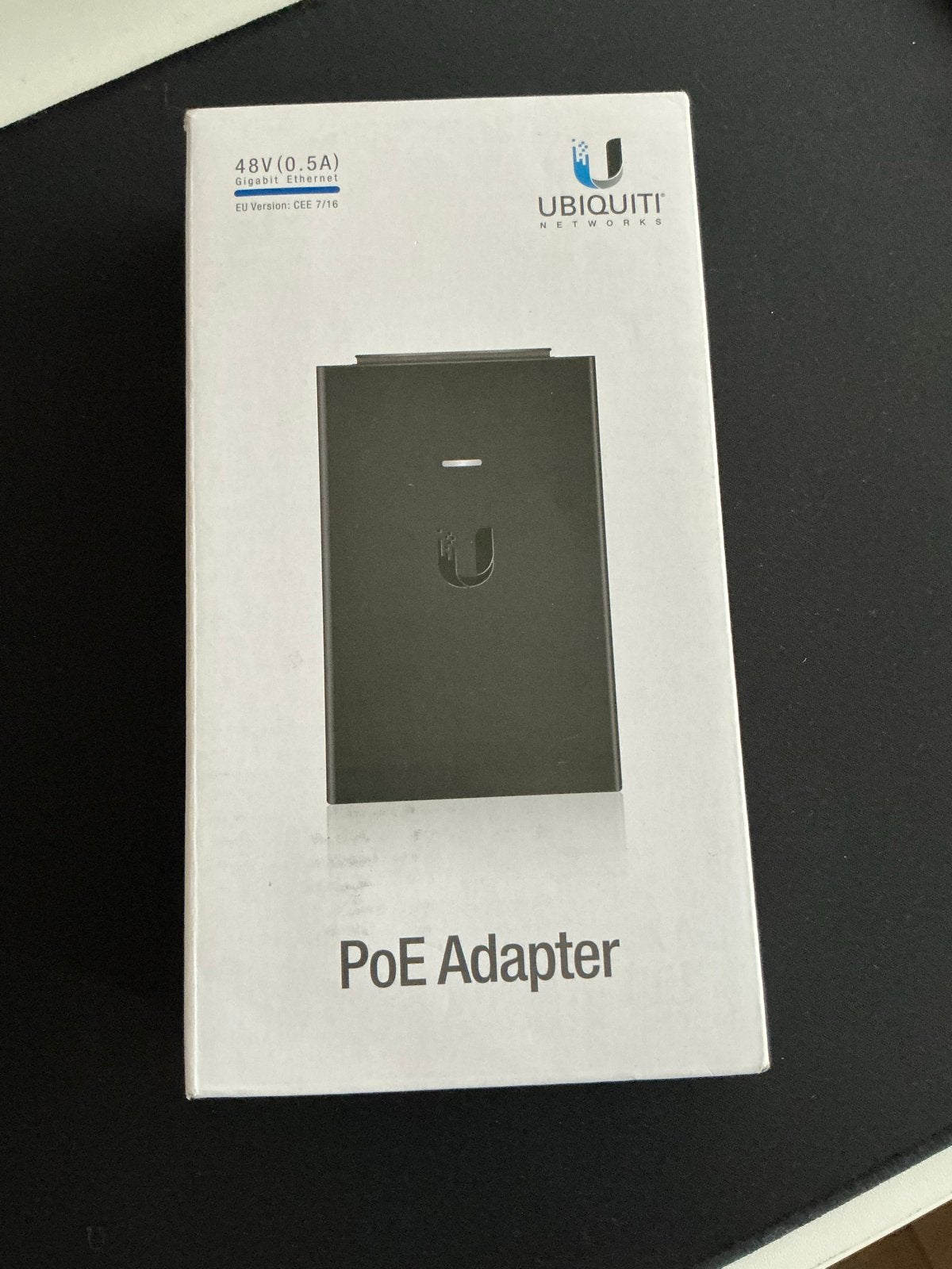 Ubiquiti PoE Adapter 48V 0.5A Gigabit Ethernet, Computers en Software, Routers en Modems, Ophalen of Verzenden, Nieuw, Router