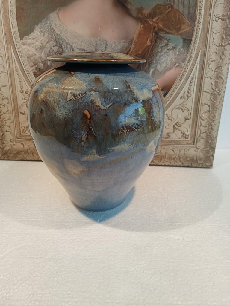 Prachtige Keramische Deksel Pot in prachtstaat gesigneerd, Antiek en Kunst, Antiek | Keramiek en Aardewerk, Ophalen of Verzenden