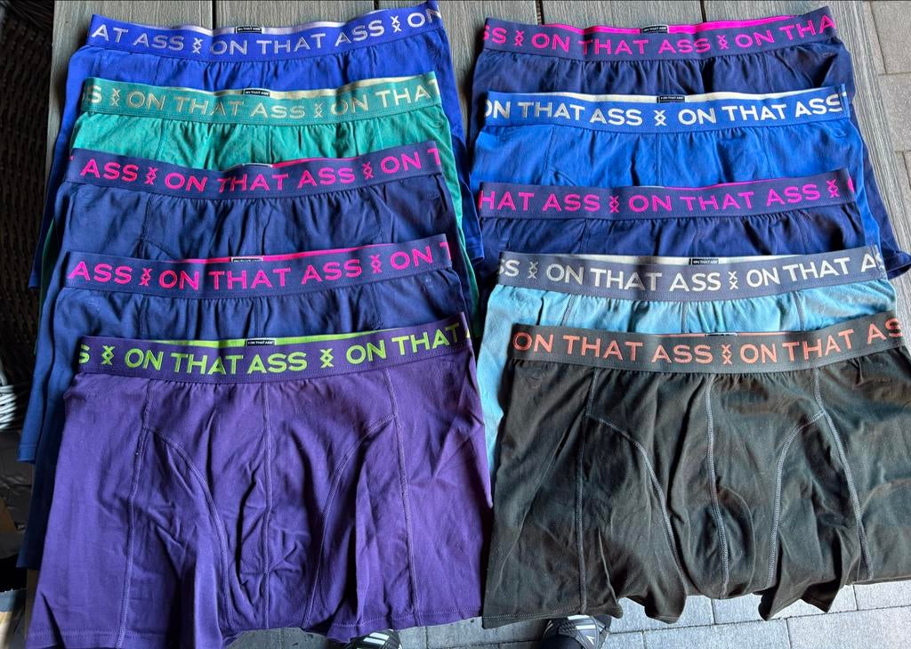 10 On That Ass Boxers -mix Kleuren en maat 3XL zijn gedragen, Ophalen of Verzenden, Overige kleuren, Boxer