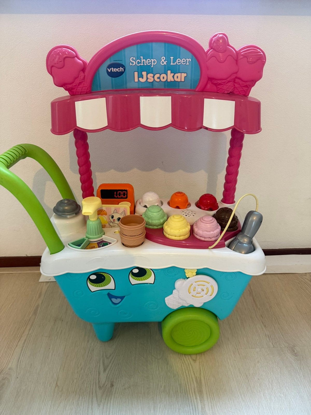 Vtech schep&leer ijscokar, Kinderen en Baby's, Ophalen of Verzenden, Gebruikt, Kunststof