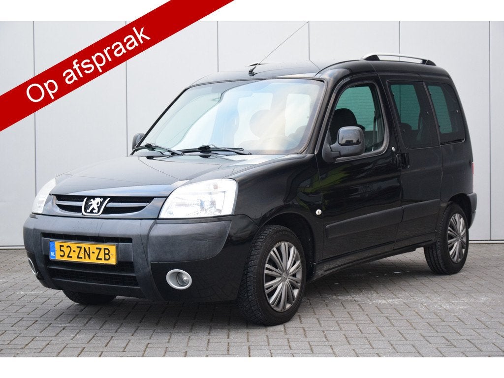 Peugeot Partner mpv 1.6-16V XT 2x Schuifdeur (bj 2008), Auto's, Peugeot, Stof, Gebruikt, Zwart, Zwart