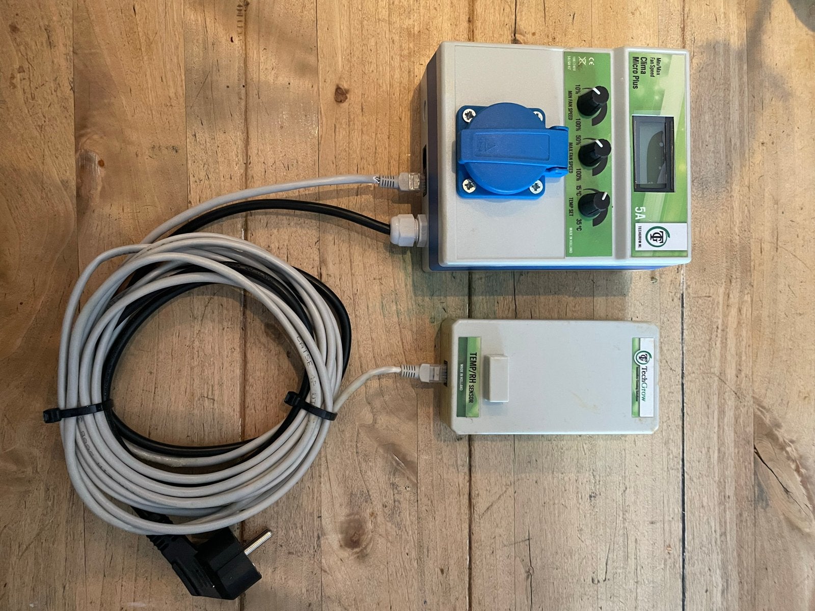 TechGrow Clima Micro Plus Klimaatregelaar met sensor, Ophalen of Verzenden, Gebruikt, Luchtbehandeling-accessoire