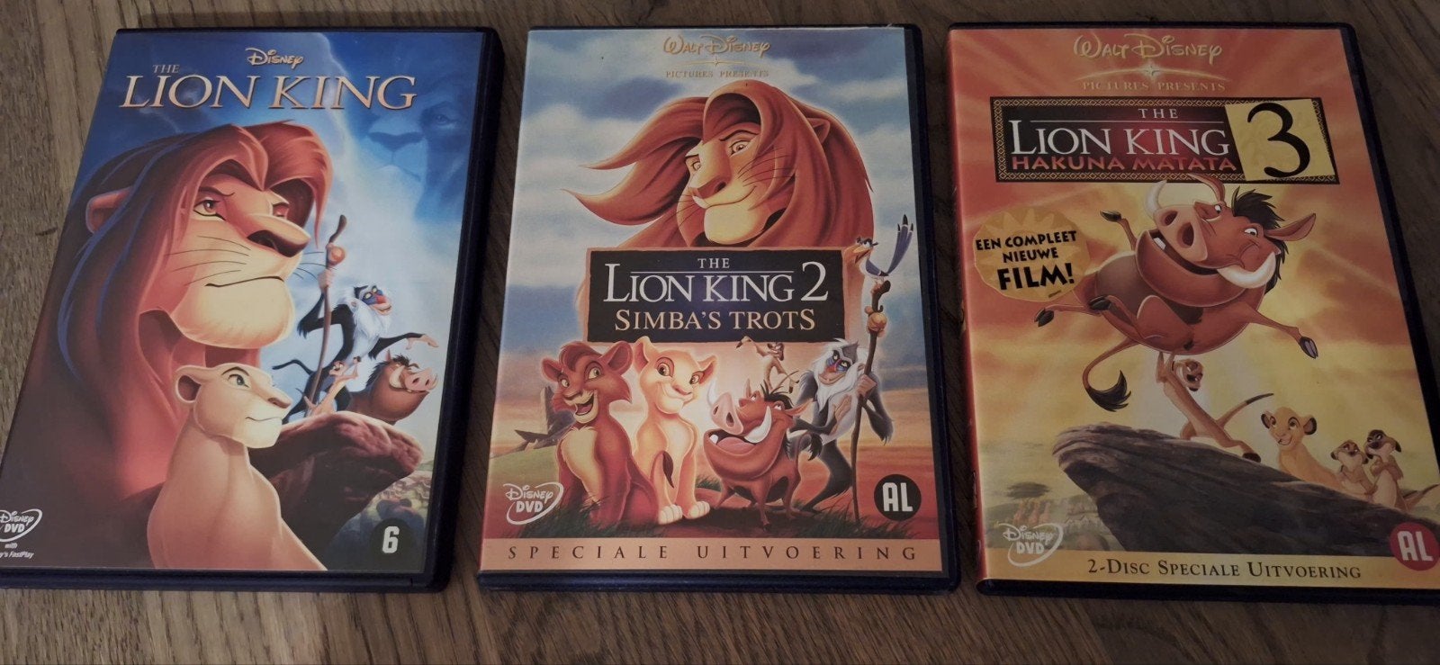 Disney The Lion King Trilogie DVD Boxset, Gebruikt, Tekenfilm, Boxset, Ophalen of Verzenden