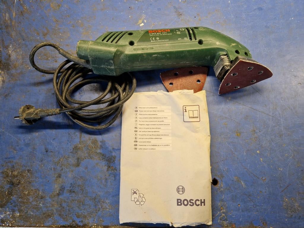 Bosch Deltaschuurmachine PDA 120E, Ophalen of Verzenden, Gebruikt, Minder dan 600 watt, Vlakschuurmachine