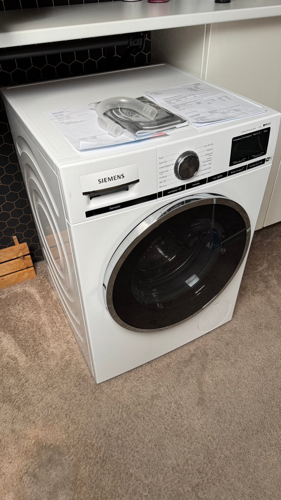 Siemens IDOS IQ800 Wasmachine met 2jr garantie 10kg 1600rpm, Witgoed en Apparatuur, Wasmachines, Ophalen, Handwasprogramma, Voorlader