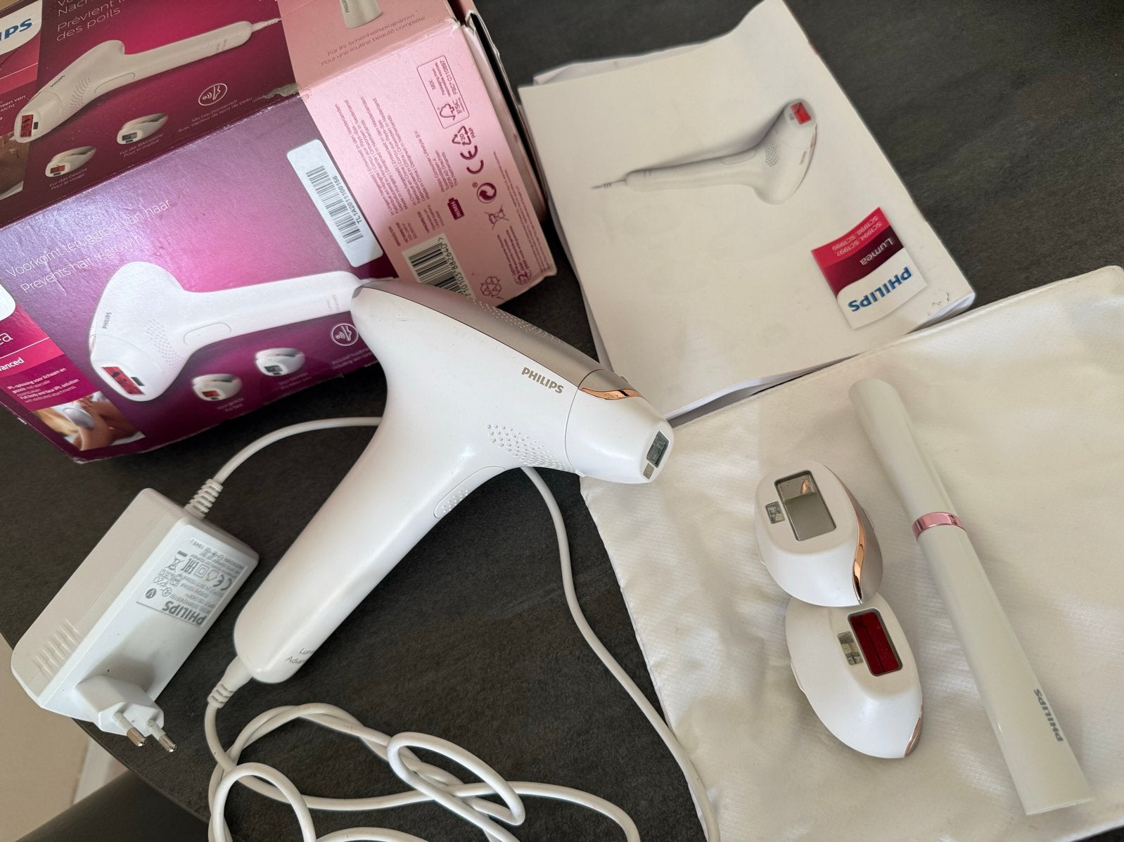 Philips Lumea Advanced IPL BRI921/00 + pentrimmer z.g.a.n., Ophalen of Verzenden, Zo goed als nieuw, Scheren en Epileren