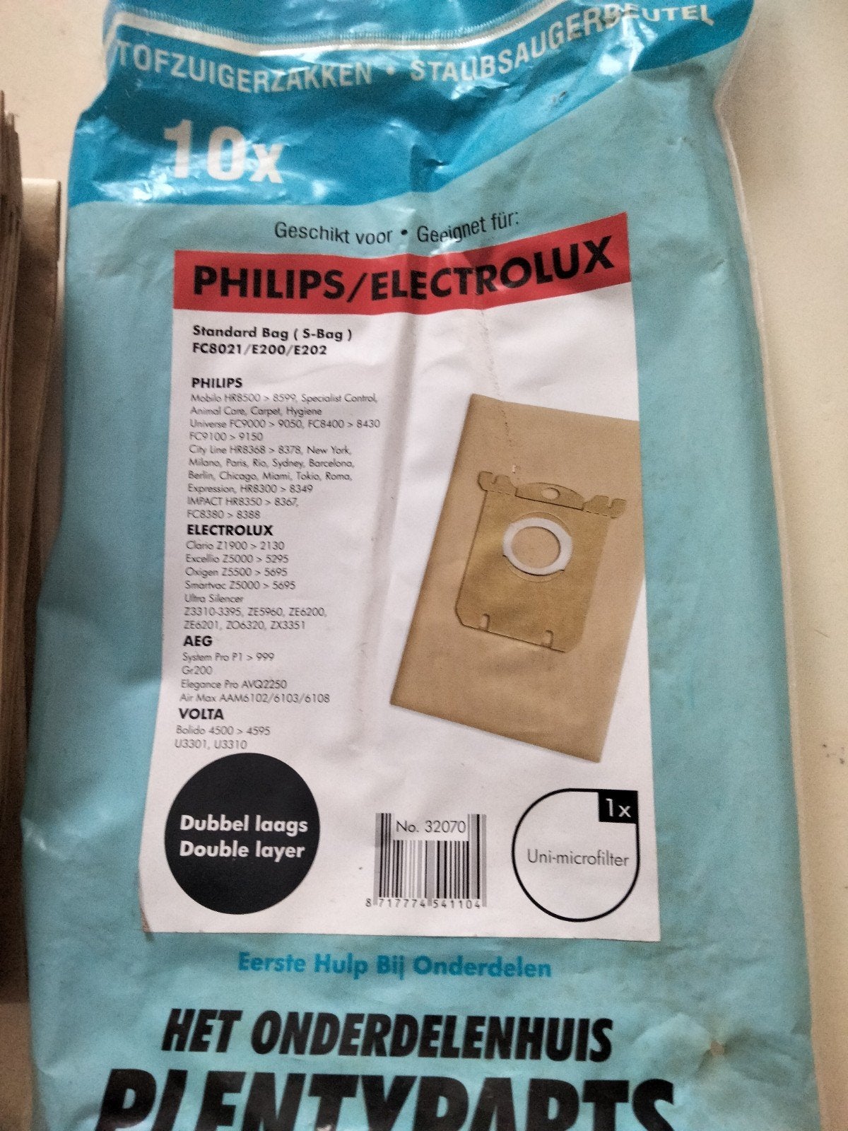 Stofzuigerzakken PhilipS-Bag Electrolux/AEG/Volta (12 stuks), Stofzak, Philips, Nieuw, Ophalen of Verzenden
