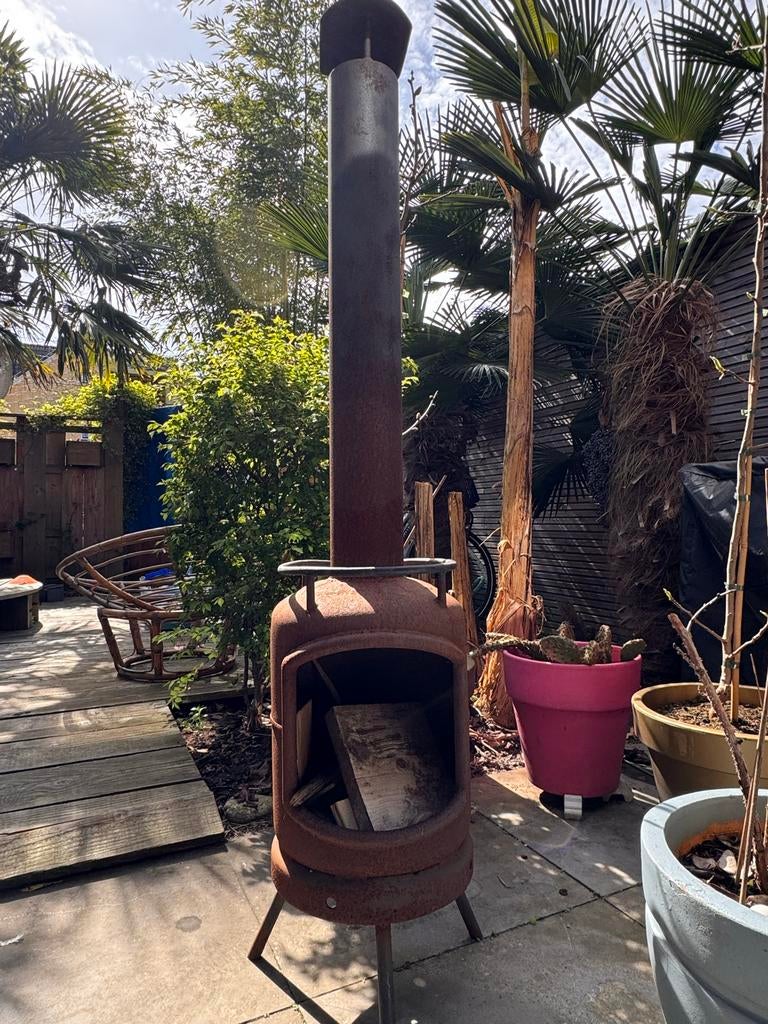 Rustieke tuinkachel / terraskachel, Tuin en Terras, Tuinhaarden, Ophalen, Gebruikt