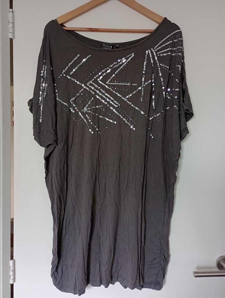 Dames Tuniek, Grijs - Maat 54/56, Ophalen of Verzenden, Gedragen, Maat 46/48 (XL) of groter, Grijs