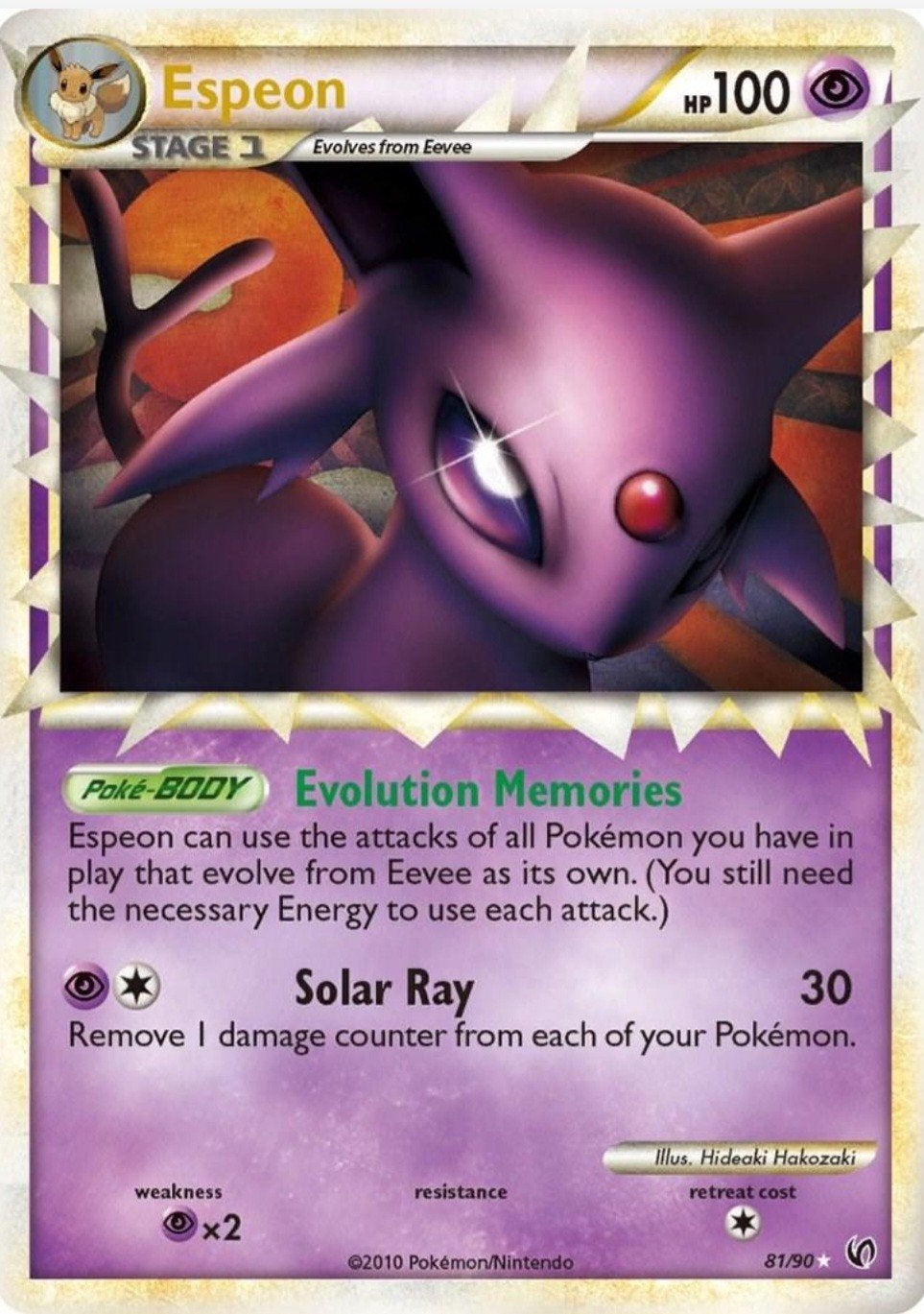 primal espeon psa 8 ruilen kan eventueel ook, Ophalen of Verzenden, Nieuw