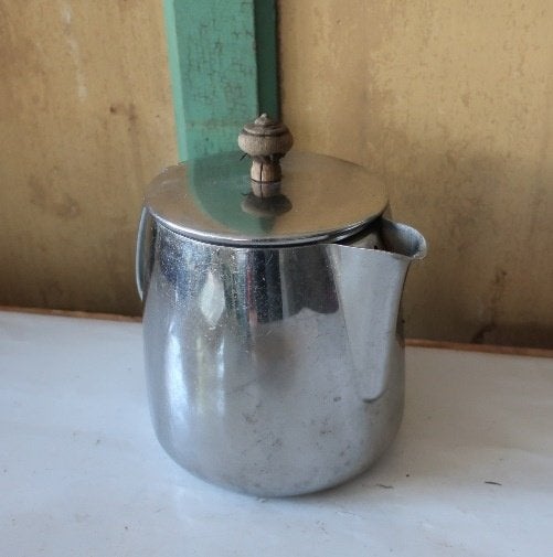 Theepot ALESSI Italy RVS 18/10 origineel vintage retro, Ophalen of Verzenden, Huis en Inrichting