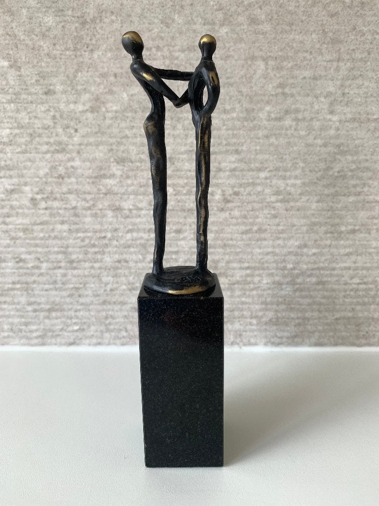 Mooi bronzen beeldje "Dank" Corry Ammerlaan  Artihove, Ophalen of Verzenden