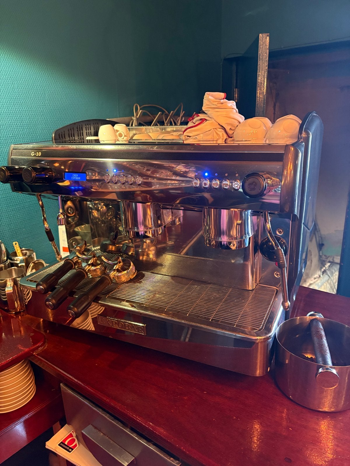 Expobar G-10 Espressomachine met waterfilter, Ophalen, Gebruikt, Espresso apparaat, Gemalen koffie
