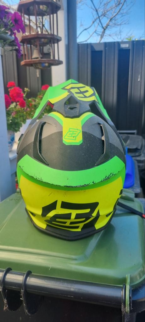 Bogotto Offroadhelm - Zwart/Geel/Groen, Overige merken, Ophalen of Verzenden, Tweedehands, Heren