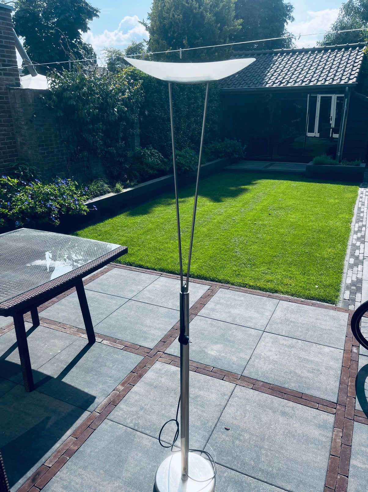 Staande lamp, Gebruikt, Ophalen of Verzenden, Glas, Tijdloos