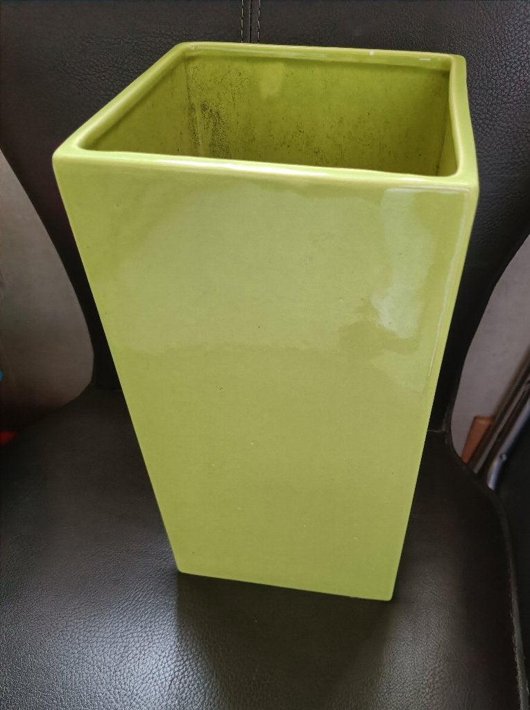 Plantenpot limoengroen 30 cm, Ophalen, Steen, Balkon, Vierkant
