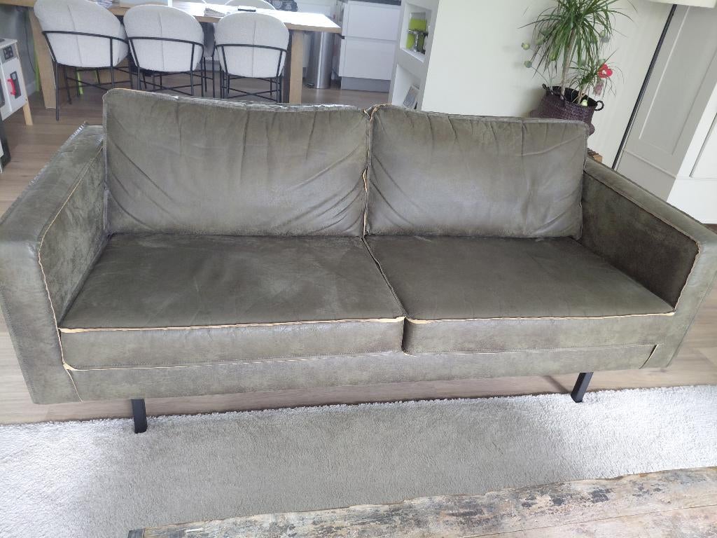 IN PRIJS VERLAAGD! Bank Be Pure Home, 2,5 zits, donkergroen, Huis en Inrichting, Ophalen, Zo goed als nieuw, 75 tot 100 cm