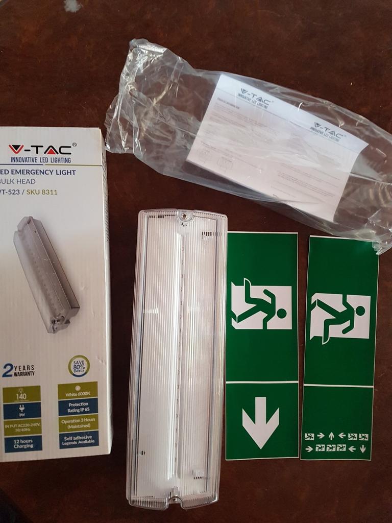 LED noodverlichting verlichting exit vlucht route uitgang, Ophalen of Verzenden, Nieuw, Minder dan 50 watt, Lamp met armatuur