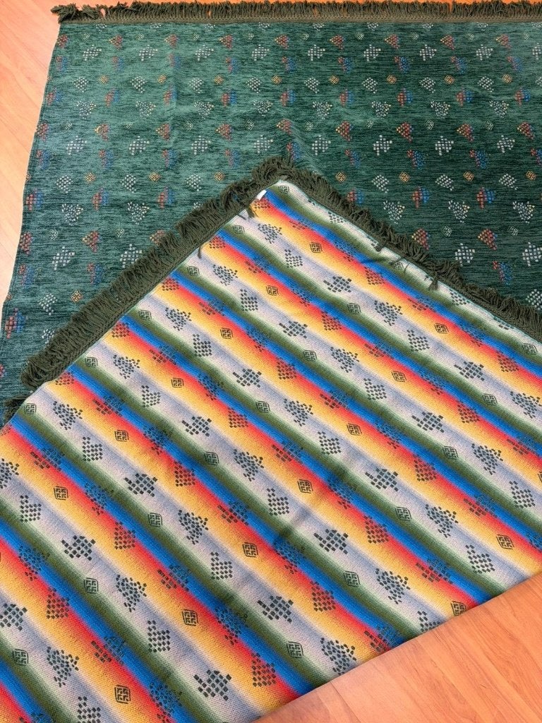 Vintage sprei Mexicaans patroon reversibel 185/125 cm, Djt@dejuistetoon.eu, Ophalen of Verzenden, Zo goed als nieuw, Mon Plaisir 19, Etten-Leur, Netherlands