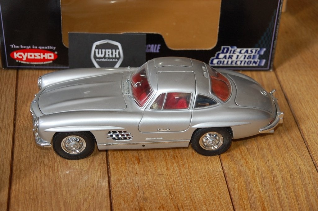 1:18 MERCEDES 300 SL GULLWING silver Kyosho WRH, Verzenden, Zo goed als nieuw, Auto, Kyosho