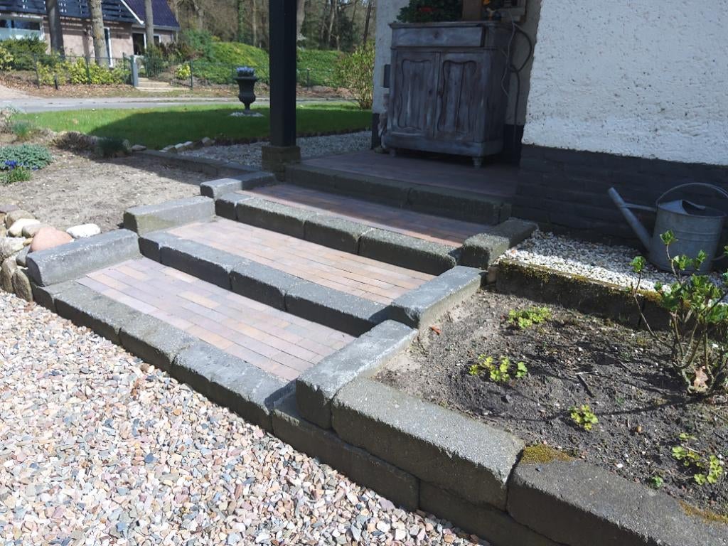 Betonnen Bielzen grijs, Tuin en Terras, Bielzen en Borders, Ophalen, Gebruikt, Biels, Minder dan 25 cm