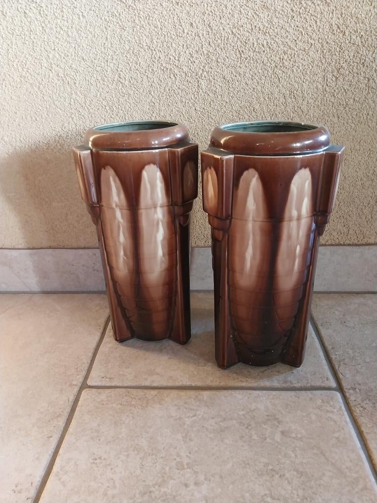Twee prachtige Art Deco vazen, Made in France, Antiek en Kunst, Antiek | Vazen, Ophalen of Verzenden