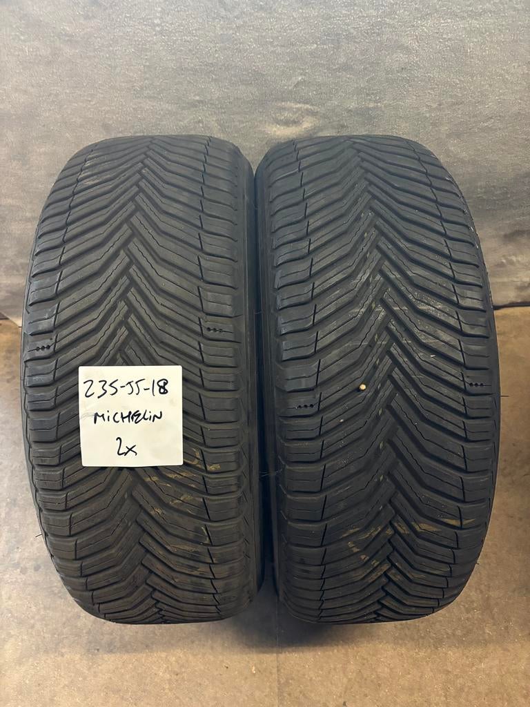 2 x 235-55-18 Michelin CrossClimate 2 All Season Banden, Auto-onderdelen, Banden en Velgen, Ophalen, 18 inch, Gebruikt, 235 mm