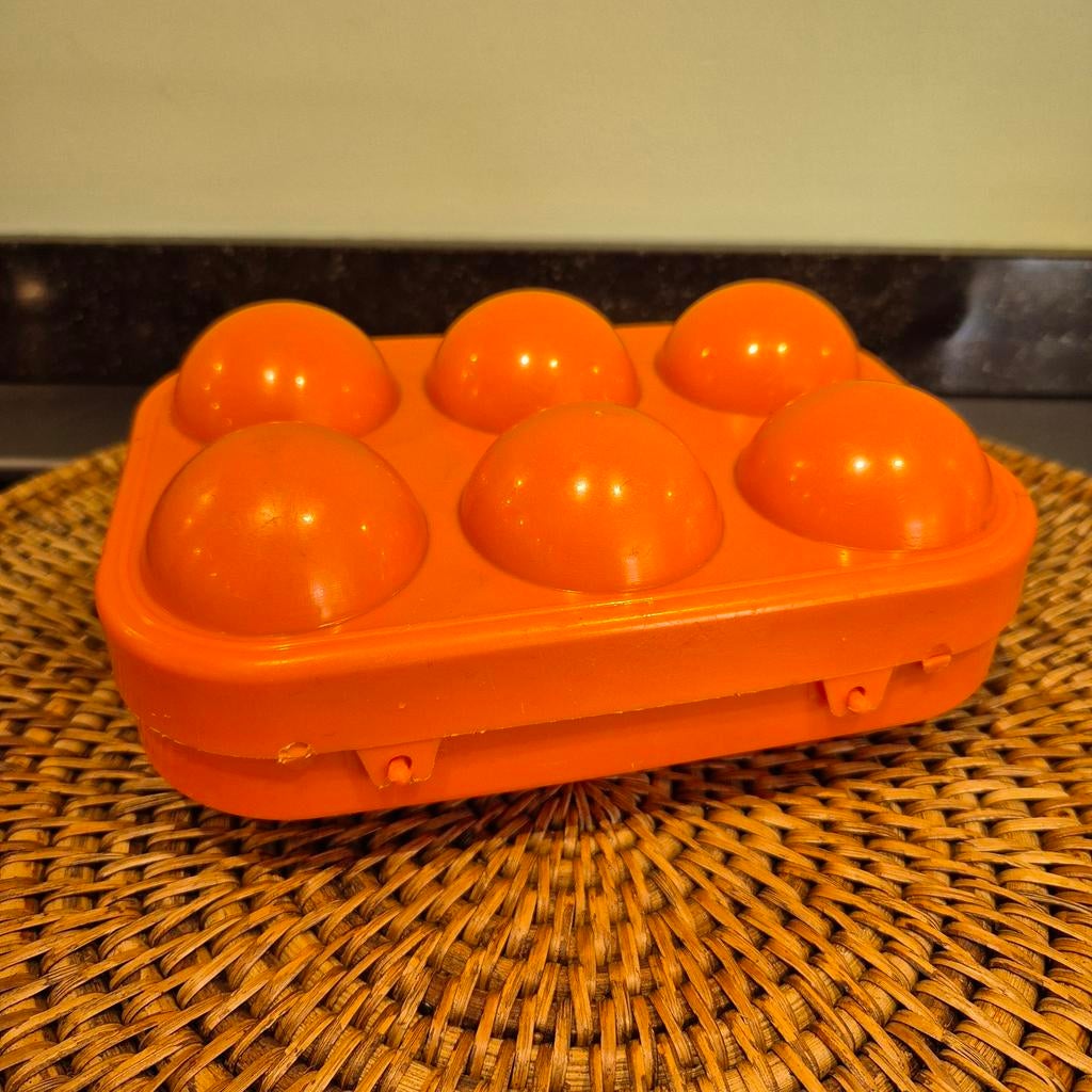 Vintage oranje eierdoos, Ophalen of Verzenden, Huis en Inrichting