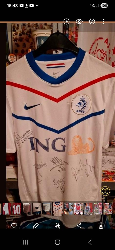 Nederlands Elftal 2010 Shirt met Handtekeningen, Verzamelen, Sportartikelen en Voetbal, Ophalen of Verzenden, Gebruikt, Shirt