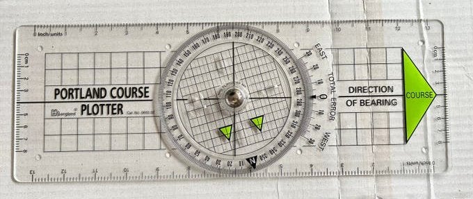 Portland Course Plotter, Watersport en Boten, Gebruikt, Onbekend, Ophalen of Verzenden, Kaartplotter of Fish Finder